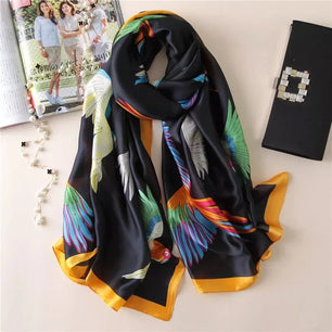 Women's Polyester Neck Wrap Printed Pattern Trendy Beach Scarves