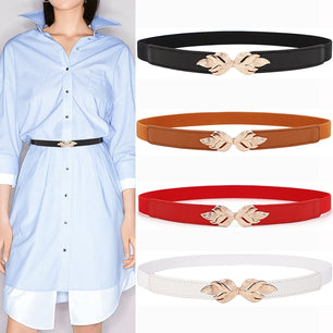 Women's Spandex Buckle Closure Solid Pattern Trendy Waist Belts