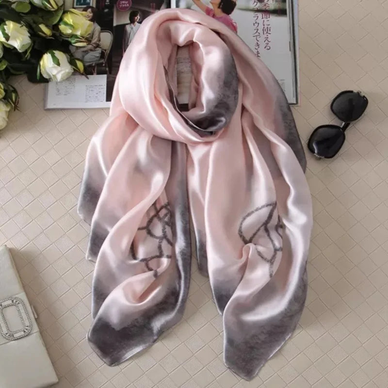 Women's Polyester Neck Wrap Floral Pattern Luxury Beach Scarves