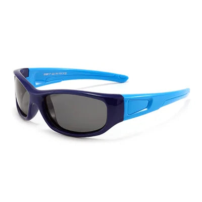 Kid's Acetate Frame Polycarbonate Lens Rectangle Shape Sunglasses