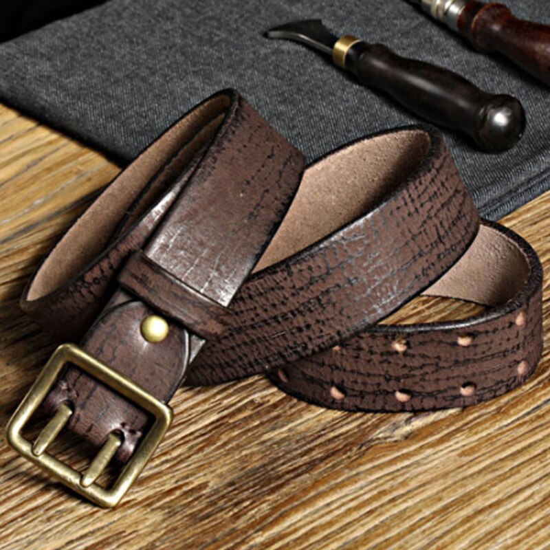 Men's Cowskin Buckle Closure Printed Pattern Casual Wear Belts