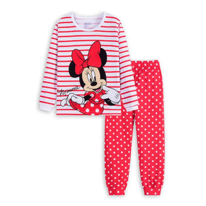 Kid's Girl Cotton O-Neck Long Sleeve Trendy Sleepwear Pajamas Set