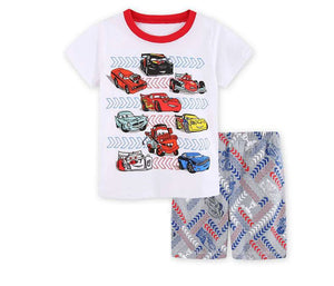 Kid's Boy Cotton O-Neck Short Sleeves Breathable Sleepwear Set