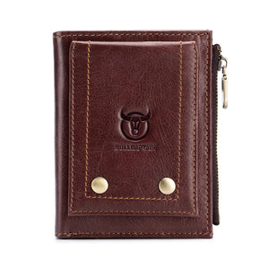 Men's Genuine Leather Card Holder Letter Pattern Trendy Wallets