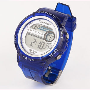 Kid's Boys Alloy Case Round Shape Waterproof Luminous Watch