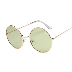 Women's Alloy Frame Polycarbonate Lens Round Shaped Sunglasses