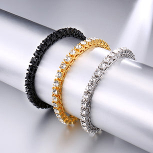 Men's Zinc Alloy Link Chain Toggle Clasp Closure Hip Hop Bracelet