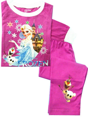 Kid's Girl Cotton O-Neck Long Sleeve Trendy Sleepwear Pajamas Set