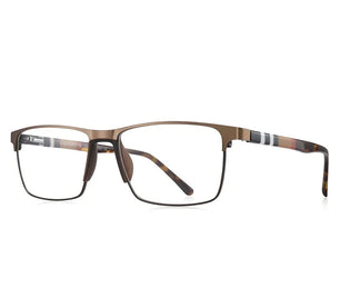 Men's Titanium Alloy Frame Full-Rim Square Shaped Trendy Glasses