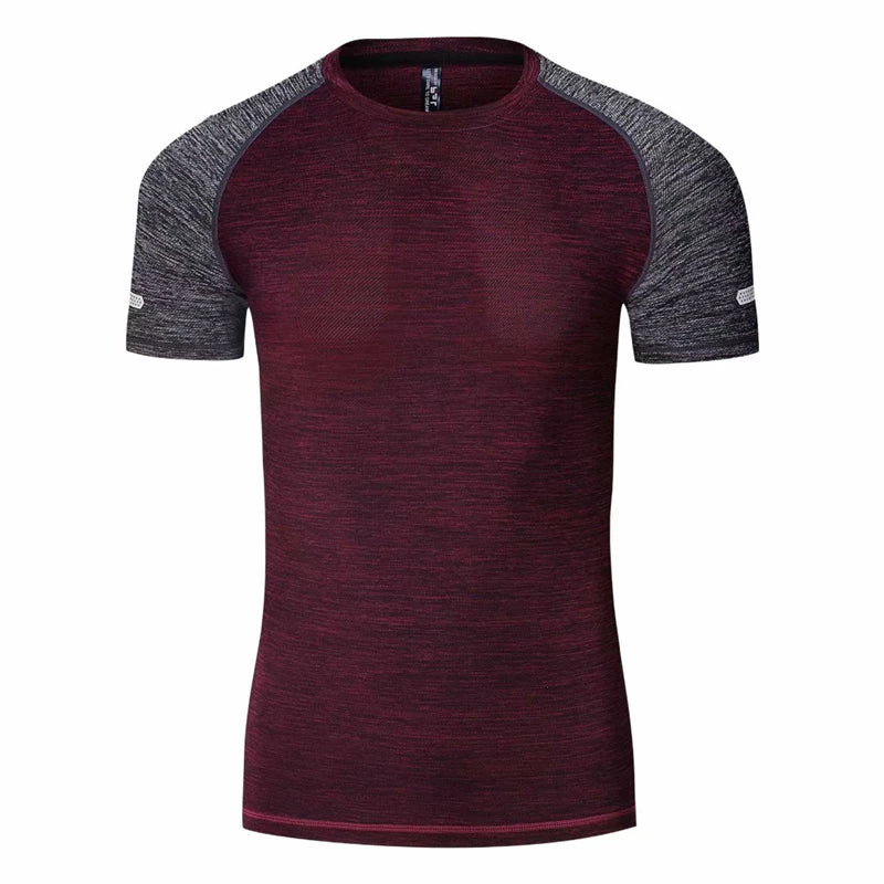 Men's Polyester Short Sleeve Pullover Closure Casual T-Shirt