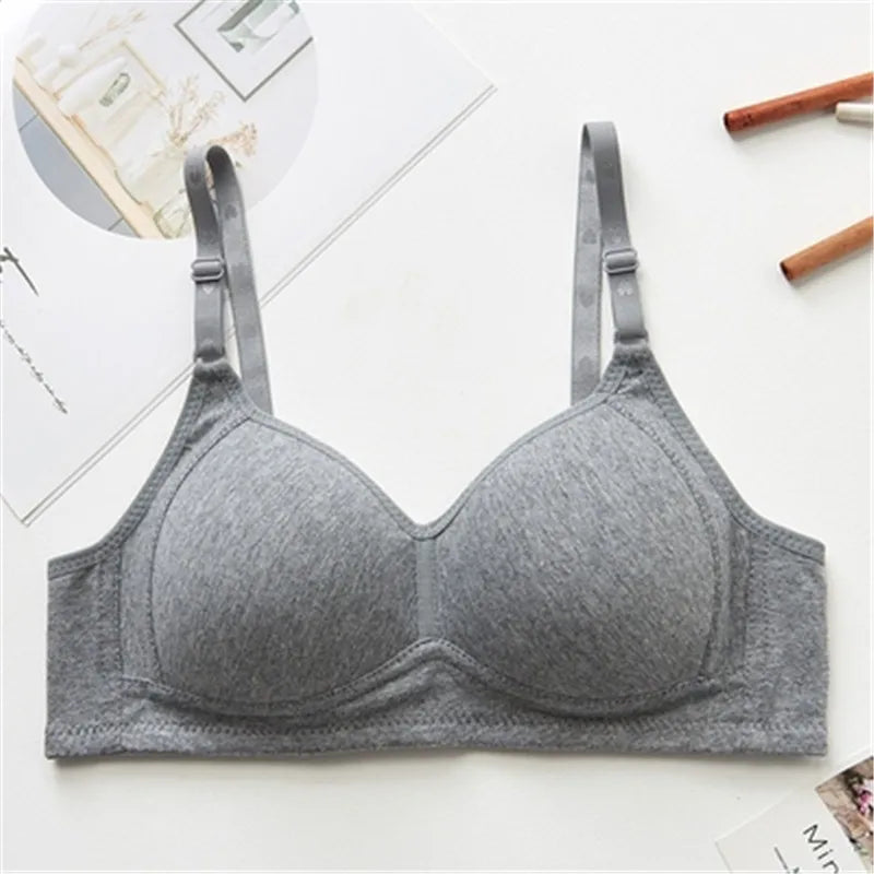 Women's Spandex Buckle Breasted Quick-Dry Solid Pattern Bra