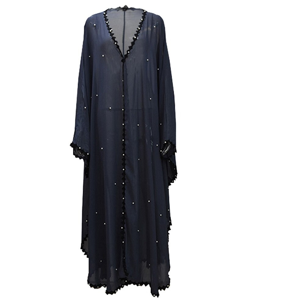 Women's Arabian V-Neck Polyester Full Sleeves Elegant Abaya