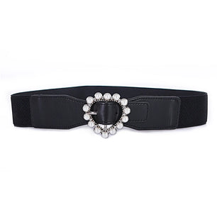 Women's Polyester Pin Buckle Closure Solid Pattern Trendy Belts