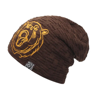 Men's Acrylic Skullies Beanies Printed Pattern Casual Warm Cap