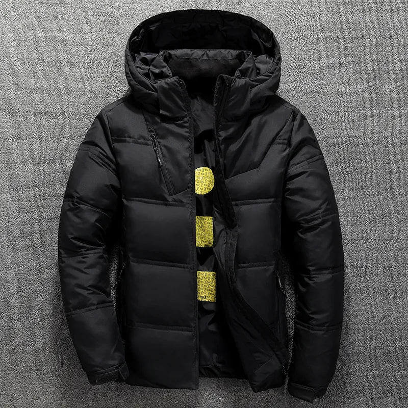 Men's Polyester Full Sleeves Zipper Closure Hooded Casual Jacket