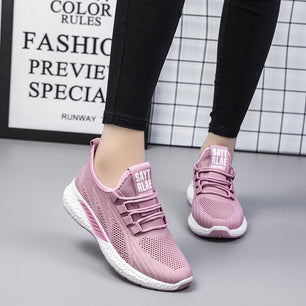 Women's Cotton Fabric Breathable Lace-Up Casual Wear Sneakers