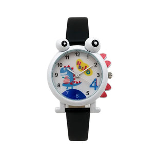 Kid's Allloy Frame Buckle Clasp Round Shaped Automatic Watch