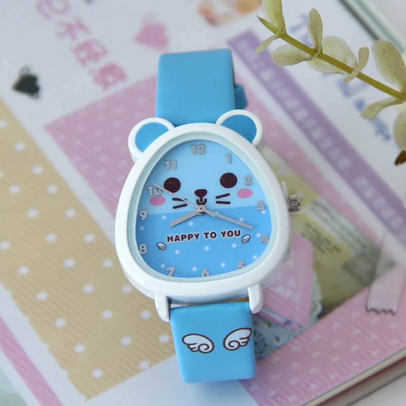 Kid's Alloy Case Buckle Clasp Oval Waterproof Quartz Watches