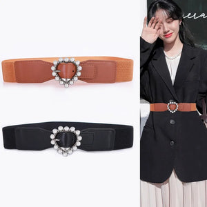 Women's Polyester Pin Buckle Closure Solid Pattern Trendy Belts