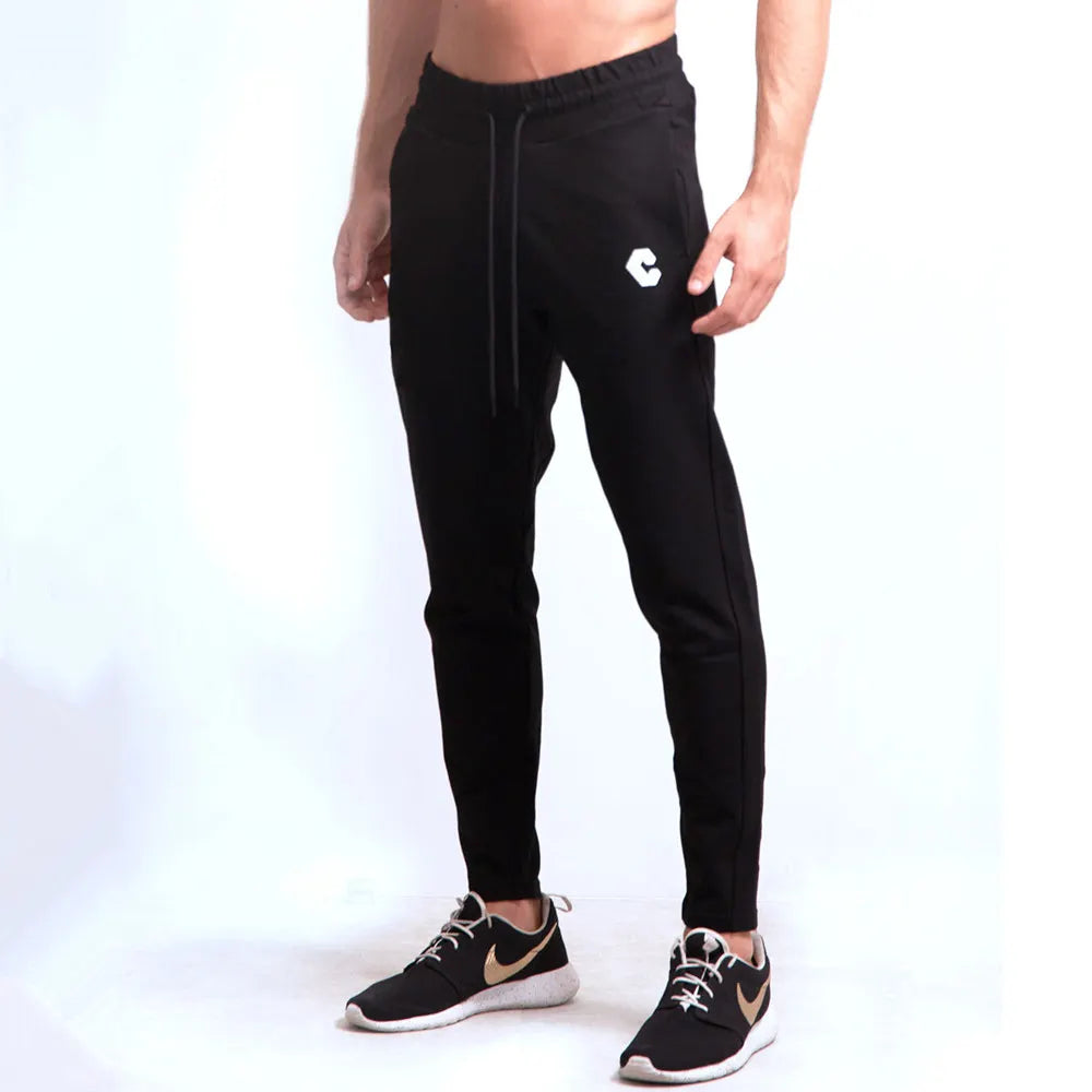 Men's Polyester Drawstring Closure Quick-Drying Gymwear Pants