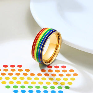 Men's Stainless Steel Tension Mount Setting Round Shaped Ring