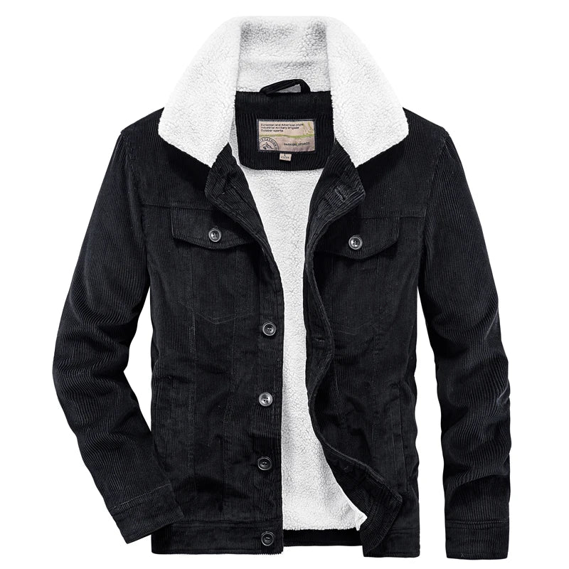 Men's Cotton Turn-Down Collar Long Sleeves Windbreaker Jacket