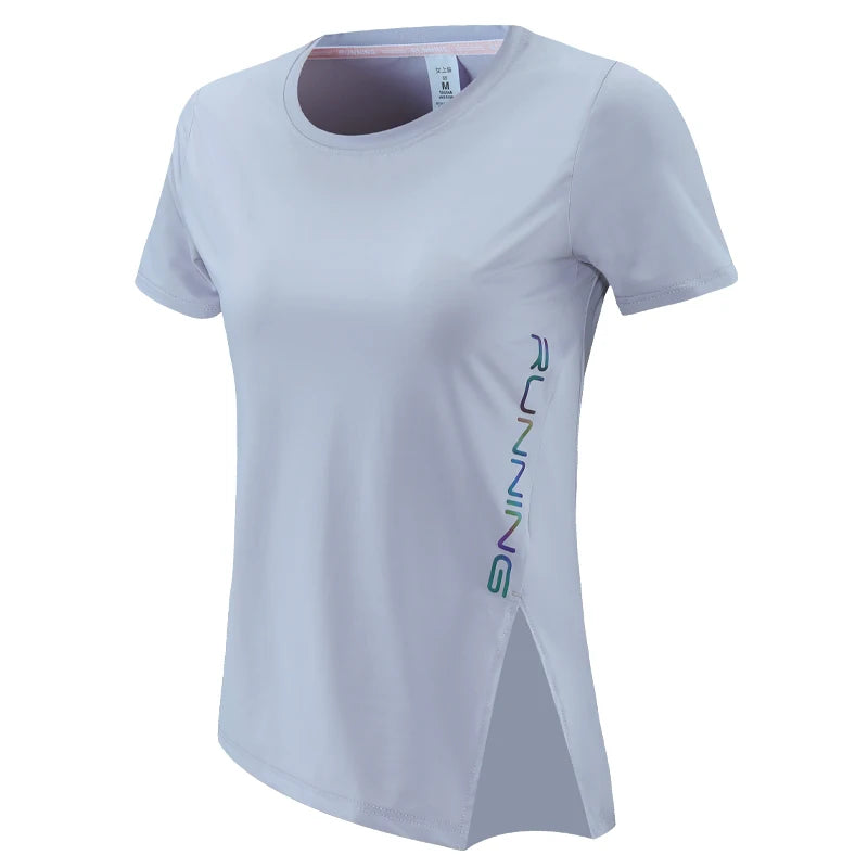 Women's Polyester O-Neck Short Sleeve Breathable Yoga Workout Top