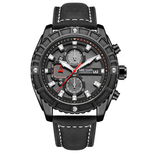 Men's Alloy Case Round Shaped Waterproof Quartz Wrist Watch