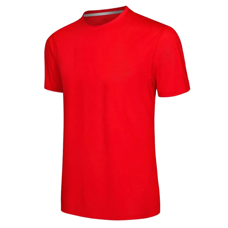 Men's Spandex O-Neck Short Sleeves Printed Pattern Sport T-Shirt