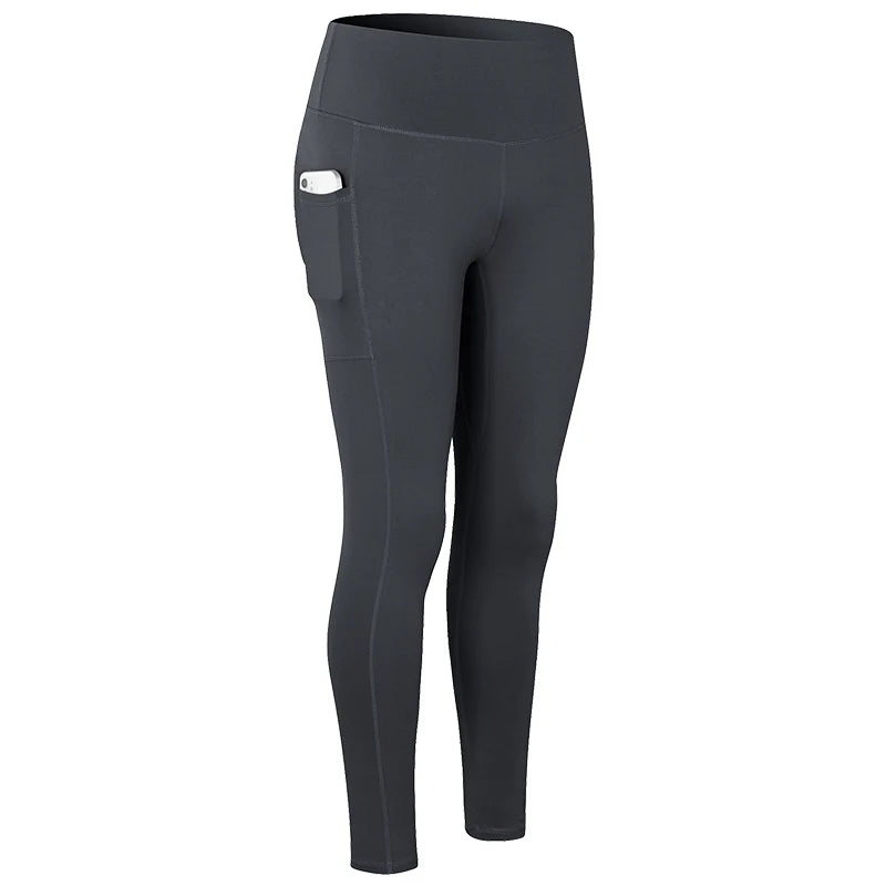 Women's Polyester High Waist Elastic Closure Sports Wear Leggings