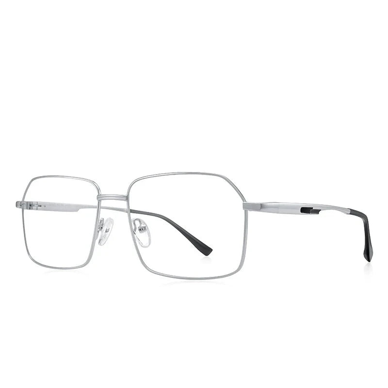 Men's Plastic Titanium Frame Full-Rim Rectangle Optical Glasses