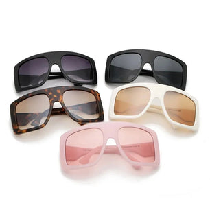 Women's Resin Frame Square Shaped Vintage UV400 Sunglasses