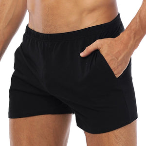 Men's Cotton Low Waist Solid Pattern Underwear Boxer Shorts