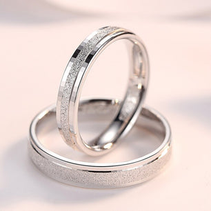 Men's 100% 925 Sterling Silver Round Pattern Wedding Couple Ring