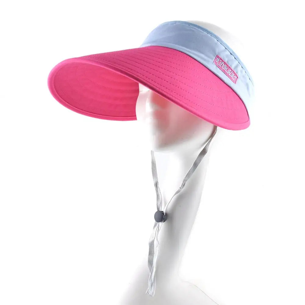 Women's Polyester Adjustable Solid Pattern Sun Protection Hat