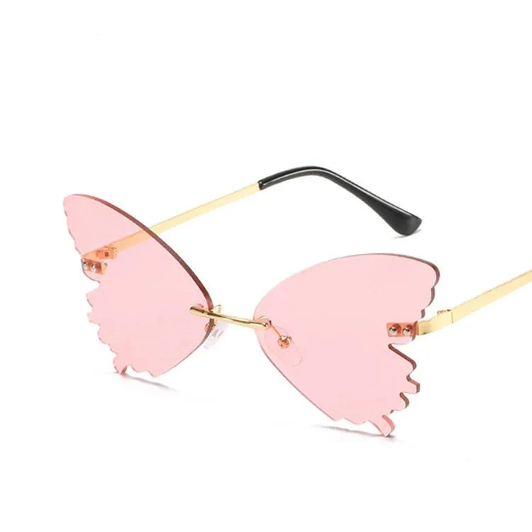 Women's Resin Frame Polaroid Lens Butterfly Shaped Sunglasses