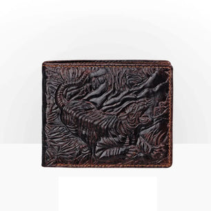 Men's Genuine Leather Alligator Pattern Card Holder Trendy Wallet