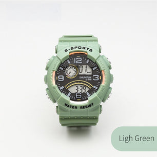 Men's Alloy Case Luminous Multifunction Electronic Trendy Watch