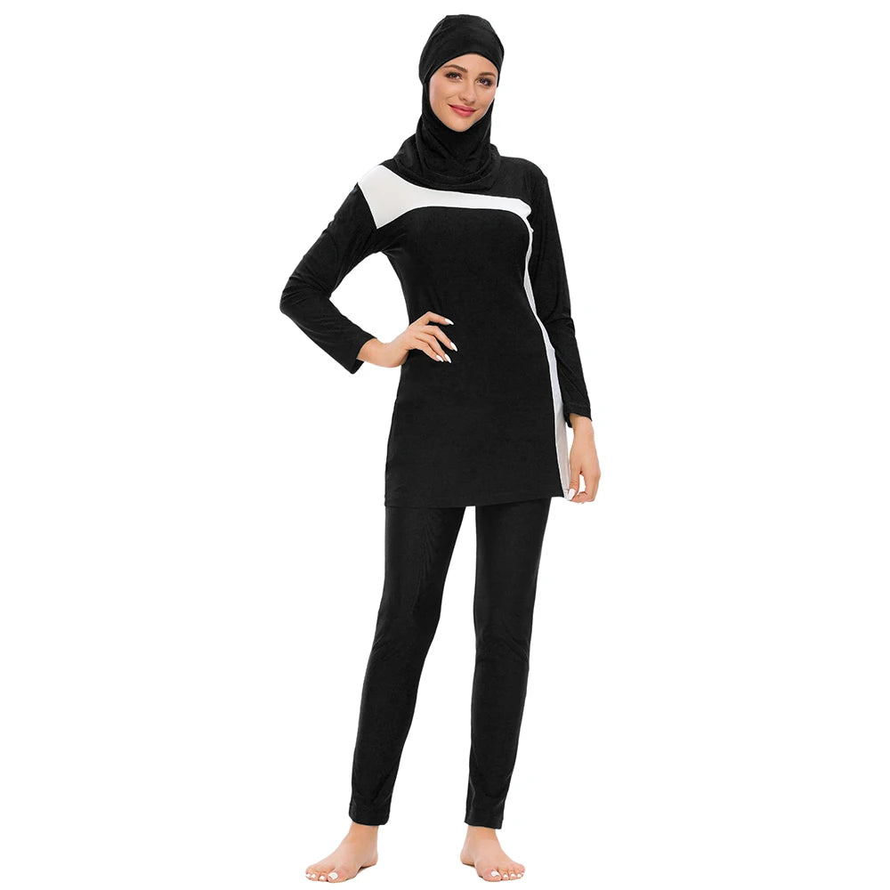 Women's Arabian Spandex Full Sleeves Mixed Colors Swimwear Set