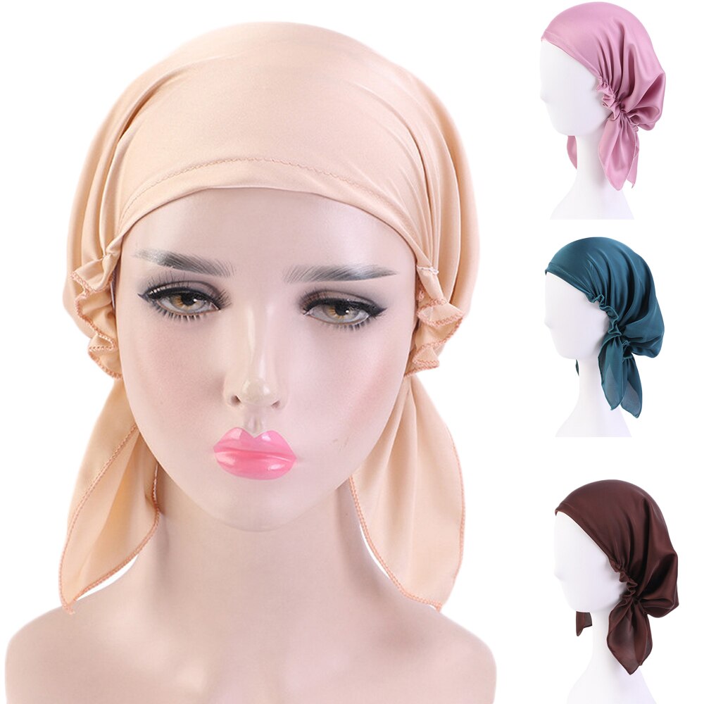 Women's Polyester Head Wrap Solid Pattern Casual Turban Caps