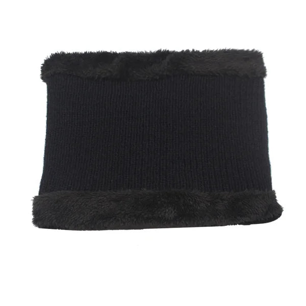 Men's Faux Fur Skullies Beanies Knitted Pattern Casual Warm Cap