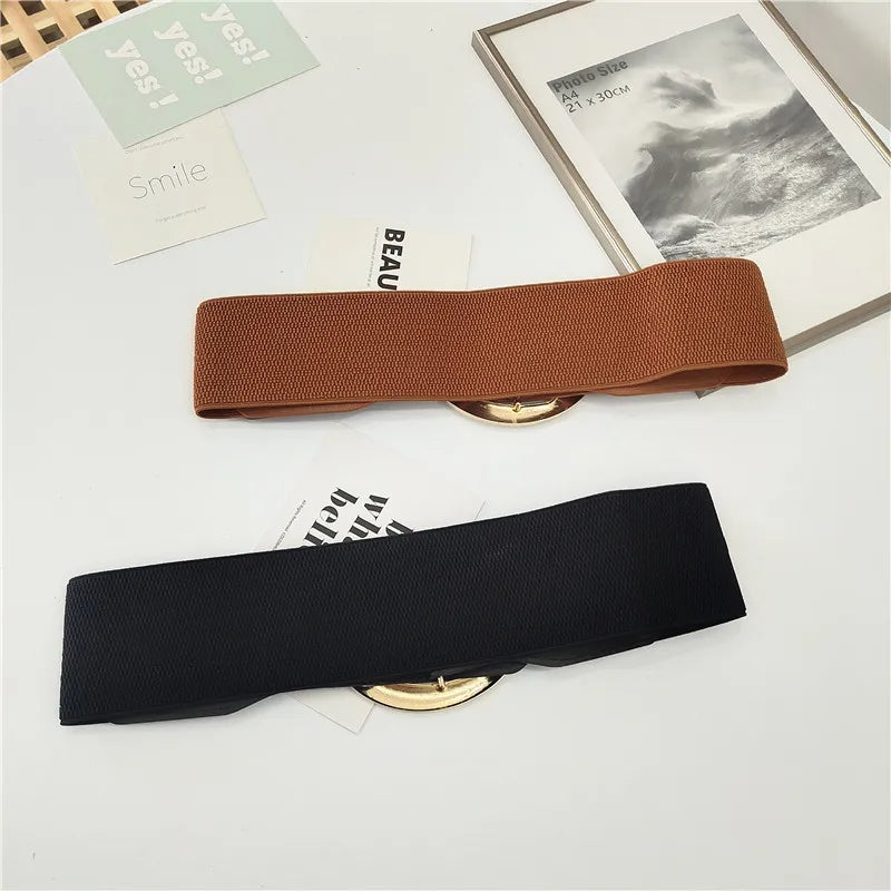 Women's PU Leather Adjustable Strap Pin Buckle Closure Belts