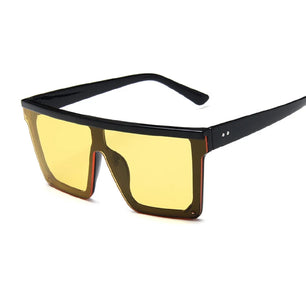 Women's Plastic Frame Polycarbonate Lens Square Shape Sunglasses