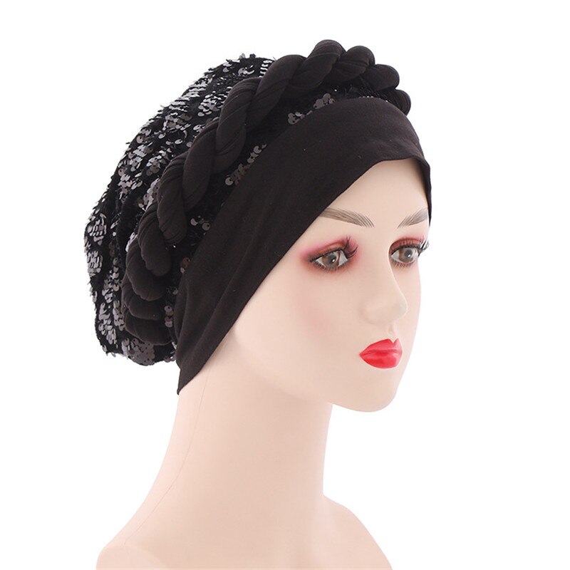 Women's Arabian Polyester Head Wrap Printed Pattern Turban Hijabs