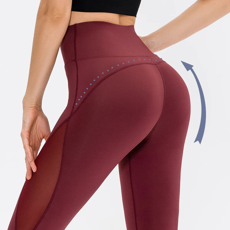 Women's Polyester High Elastic Waist Breathable Yoga Leggings