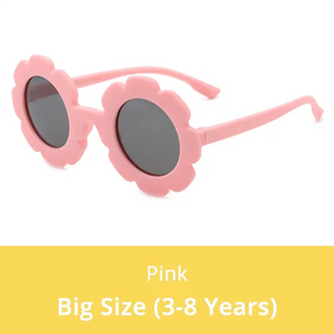 Kid's Acetate Frame Polycarbonate Lens Round Shaped Sunglasses