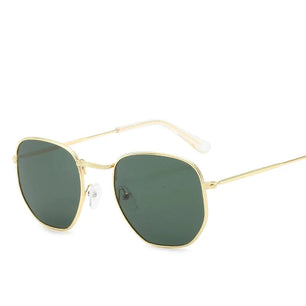 Women's Copper Frame Polycarbonate Lens Square Shape Sunglasses