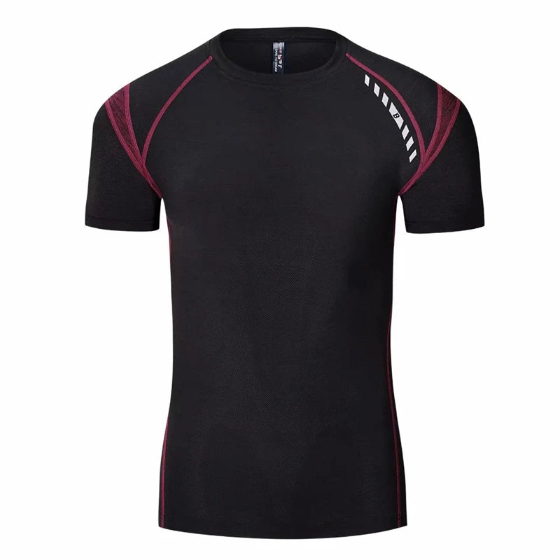 Men's Polyester Short Sleeve Pullover Closure Sportswear T-Shirt