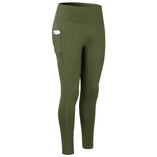 Women's Polyester High Waist Elastic Closure Sports Wear Leggings