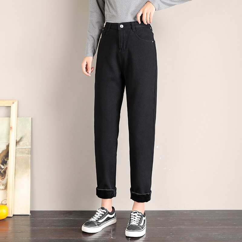 Women's Cotton Zipper Fly Closure High Waist Ankle Length Pants